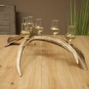 Schnapsleverancier 5x kleine glazen met steel op edelhertenstang Cadeau 27.60.2.57