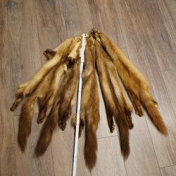 Marten fur Marten fur 2-piece set Stone marten Animal rug