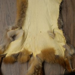 3 Red Fox Skins, Length 102–129 cm, Prepared, Decorative
