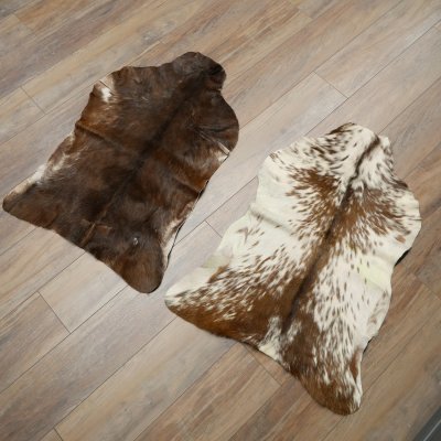 Ziegenfelle 2 Stück Ziegen Felle Fell Ziege Vorleger Tierfell Dekoration