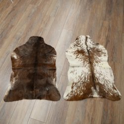 Ziegenfelle 2 Stück Ziegen Felle Fell Ziege Vorleger Tierfell Dekoration