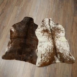 Ziegenfelle 2 Stück Ziegen Felle Fell Ziege Vorleger Tierfell Dekoration