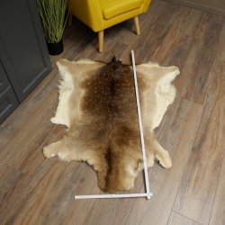 Damhirsch Fell Damhirschfell Hirschfell Vorleger Teppich Deko Länge 112 cm 87.3.38