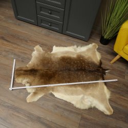 Damhirsch Fell Damhirschfell Hirschfell Vorleger Teppich Deko Länge 112 cm 87.3.38
