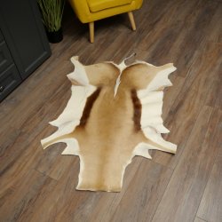 Tappeto in pelle di springbok, pelle di springbok africana, tappeto in pelle animale, lunghezza 132 cm