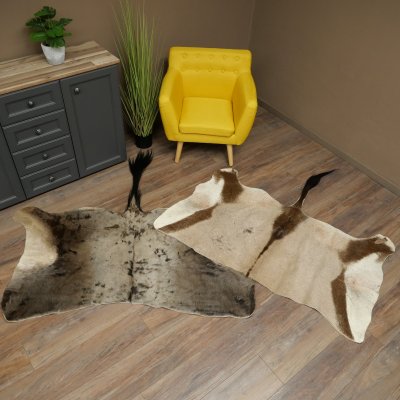 Gnu / Oryx 2 er Set Felle Fell Haut Vorleger Afrika Teppich