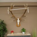 Rothirschgeweih 14 ender Hirsch Medaille silberfarben...