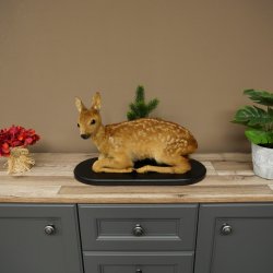 Faux-gibier : faon couché, faon plus âgé, hauteur 31 cm, faux-gibier Bambi 89.11.79