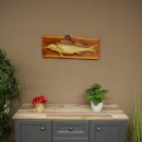 Whole zander mount, 64 cm long, mounted on a board, fish mount, predatory fish mount