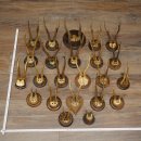 Corna di capriolo 23 x caprioli maschi "antiche" corna di capriolo maschio su vari supporti per trofei 20.124