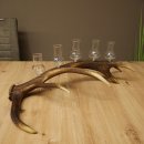 Liqueur Set: 5 Large Stemmed Glasses on a Red Deer Antler Stand – Gift Set 27.60.2.64