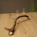 Liqueur Set: 3 Small Stemmed Glasses on a Red Deer Antler Stand – Gift 27.60.2.70
