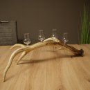 Set da liquore: 4 bicchierini con stelo su un corno di cervo rosso - Regalo 27.60.2.79