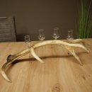 Set da liquore: 4 bicchierini con stelo su un corno di cervo rosso - Regalo 27.60.2.79