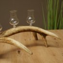 Set da liquore: 4 bicchierini con stelo su un corno di cervo rosso - Regalo 27.60.2.81