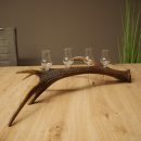 Set da liquore: 4 bicchierini con stelo su un corno di cervo rosso - Regalo 27.60.2.82