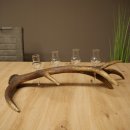 Set da liquore: 4 bicchierini con stelo su un corno di cervo rosso - Regalo 27.60.2.82