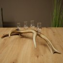 Set da liquore: 4 bicchierini con stelo su un corno di cervo rosso - Regalo 27.60.2.84