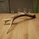 Set da liquore: 4 bicchierini con stelo su un corno di cervo rosso - Regalo 27.60.2.88