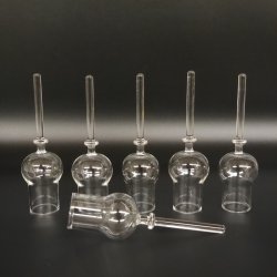 Schnapsanbieter 6 x kleine Gläser Steckglas mit Stiel auf Rothirschstange Geschenk 27.60.2.91