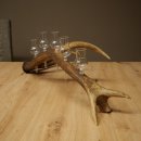Set da liquore: 5 bicchierini con stelo su un corno di cervo rosso - Regalo 27.60.2.95
