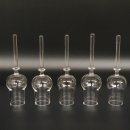 Liqueur Set: 5 Small Stemmed Glasses on a Red Deer Antler Stand – Gift 27.60.2.98