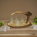 Schnaps Anbieter Akazienschild mit Rothirsch Spitze +...