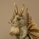 Wolpertinger Marble Stuffed Toy Mythical Creature with Wings, Beard, and Antlers Wolpi 86.16.47
