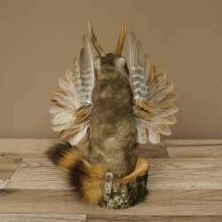 Wolpertinger Marble Stuffed Toy Mythical Creature with Wings, Beard, and Antlers Wolpi 86.16.47