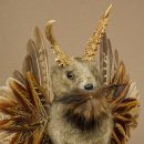 Wolpertinger Marble Stuffed Toy Mythical Creature with Wings, Beard, and Antlers Wolpi 86.16.48