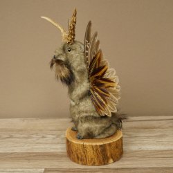 Wolpertinger Marble Stuffed Toy Mythical Creature with Wings, Beard, and Antlers Wolpi 86.16.48