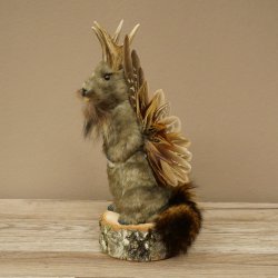Wolpertinger Marble Stuffed Toy: Mythical Creature with Wings, Beard, and Antlers – Wolpi 86.16.49