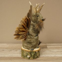 Wolpertinger Marble Stuffed Toy: Mythical Creature with Wings, Beard, and Antlers – Wolpi 86.16.49