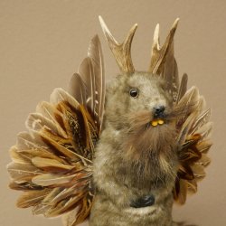 Wolpertinger Marble Stuffed Toy: Mythical Creature with Wings, Beard, and Antlers – Wolpi 86.16.49
