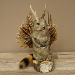 Wolpertinger Marble Stuffed Toy: Mythical Creature with Wings, Beard, and Antlers – Wolpi 86.16.50