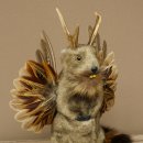 Wolpertinger Marble Stuffed Toy Mythical Creature with Wings, Beard, and Antlers Wolpi 86.16.51
