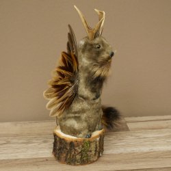 Wolpertinger Marble Stuffed Toy Mythical Creature with Wings, Beard, and Antlers Wolpi 86.16.51