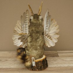 Wolpertinger Marble Stuffed Toy Mythical Creature with Wings, Beard, and Antlers Wolpi 86.16.51