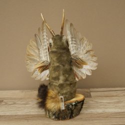 Wolpertinger Marble Stuffed Toy: Mythical Creature with Wings, Beard, and Antlers – Wolpi 86.16.52