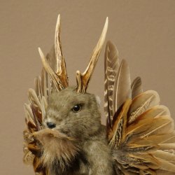 Wolpertinger Marble Stuffed Toy: Mythical Creature with Wings, Beard, and Antlers – Wolpi 86.16.52