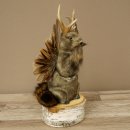 Wolpertinger knuffel, opgezette knuffel van een fabelwezen met vleugels, baard en gewei, Wolpi 86.16.53