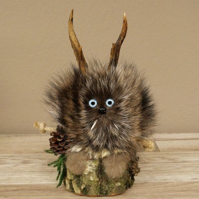 Wolpertinger Wolpi, modello in miniatura a forma di pigna, con occhi azzurri, altezza 23 cm, codice 86.1.2.62