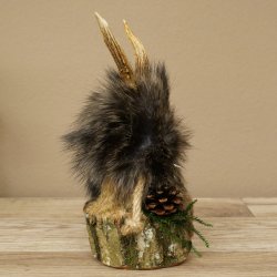 Wolpertinger Wolpi Präparat Mini Tannenzapfen Zapfen hellblaue Augen Höhe 22 cm 86.1.2.66