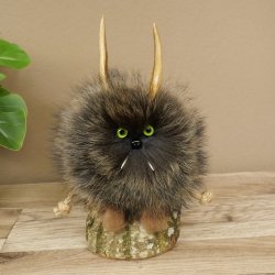 Wolpertinger Wolpi Mini Präparat grüne Augen Höhe 22 cm 86.1.1.50