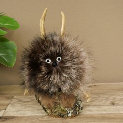 Wolpertinger Wolpi Mini, esemplare imbalsamato con occhi bianchi, altezza 22 cm, codice 86.1.1.51