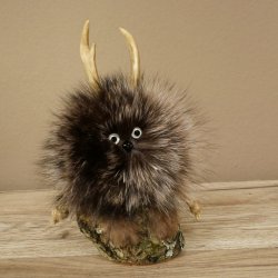 Wolpertinger Wolpi Mini, esemplare imbalsamato con occhi bianchi, altezza 22 cm, codice 86.1.1.51