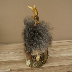 Wolpertinger Wolpi Mini, esemplare imbalsamato con occhi arancioni, altezza 22 cm, codice 86.1.1.52