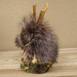 Wolpertinger Wolpi Mini, esemplare imbalsamato con occhi viola, altezza 22 cm, codice 86.1.1.54