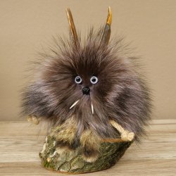 Wolpertinger Wolpi Mini, esemplare imbalsamato con occhi viola, altezza 22 cm, codice 86.1.1.54