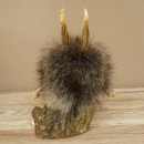 Wolpertinger Wolpi Mini, espécimen disecado con ojos amarillos, altura 22 cm, 86.1.1.55